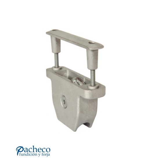 Polea caja anti-atrapamiento y anti-descarrilamiento de aluminio 60x16 mm