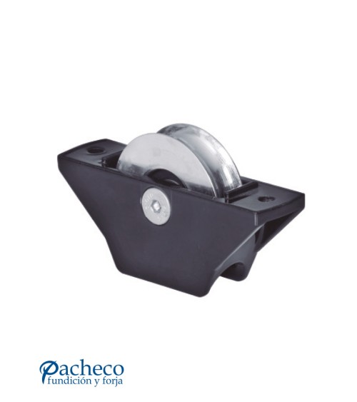 Polea encastrar caja anti-atrapamiento y anti-descarrilamiento de aluminio 60x16mm