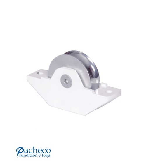 Polea encastrar caja anti-atrapamiento y anti-descarrilamiento de aluminio 60x16mm