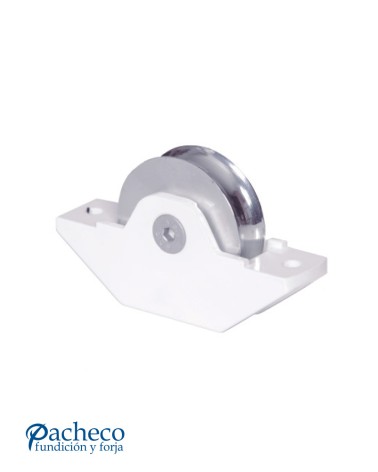 Polea encastrar caja anti-atrapamiento y anti-descarrilamiento de aluminio 60x16mm