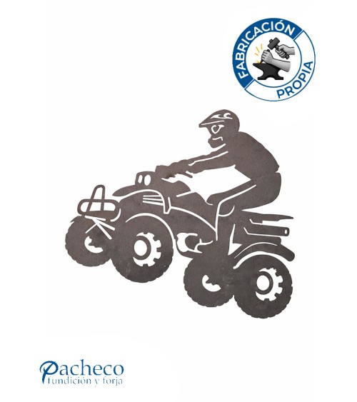 Silueta Quad en Chapa de Hierro para Decoración