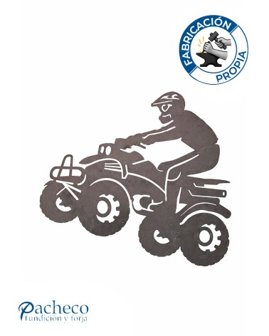 Silueta Quad en Chapa de Hierro para Decoración