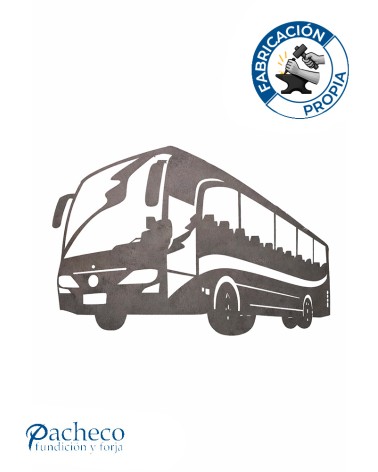 Silueta Autobús en Chapa de Hierro para Decoración