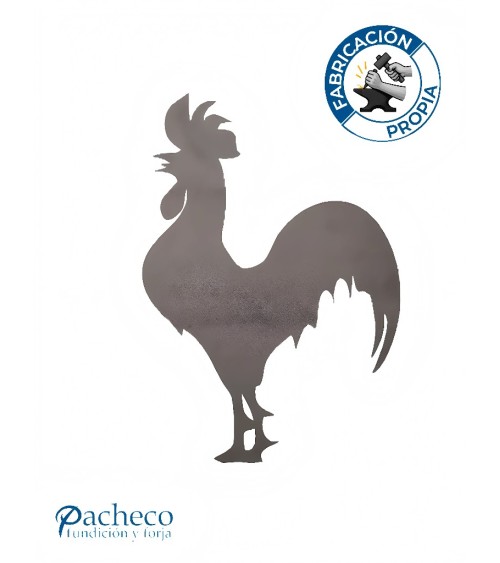 Silueta de Gallo  en Chapa de Hierro para Decoración