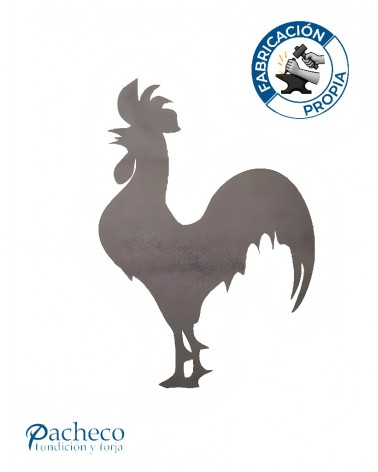 Silueta de Gallo  en Chapa de Hierro para Decoración