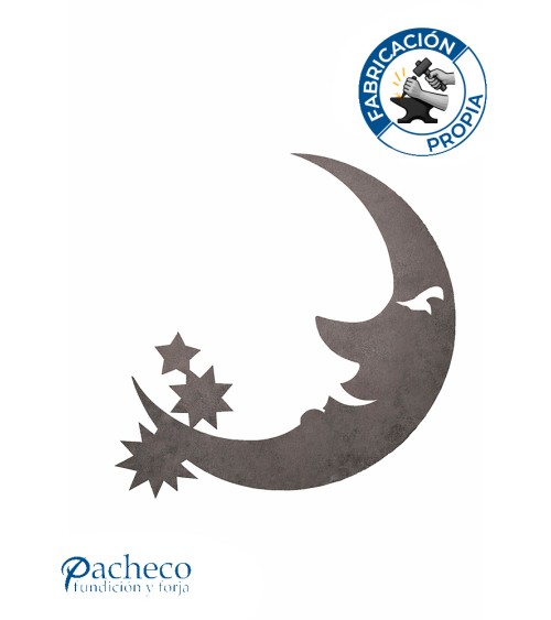 Silueta Luna en Chapa de Hierro para Decoración