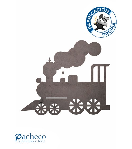 Silueta Locomotora en Chapa de Hierro para Decoración