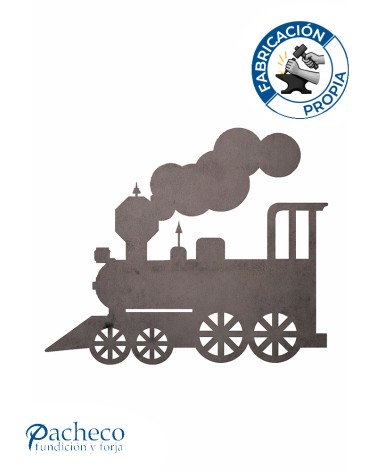 Silueta Locomotora en Chapa de Hierro para Decoración