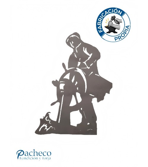 Silueta Timonel  en Chapa de Hierro para Decoración