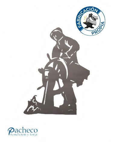 Silueta Timonel  en Chapa de Hierro para Decoración