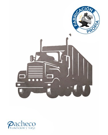 Silueta Camión en Chapa de Hierro para Decoración