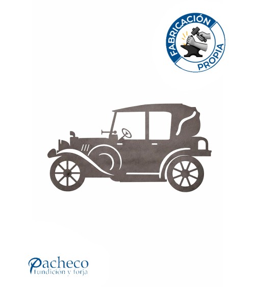 Silueta Automóvil en Chapa de Hierro para Decoración