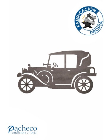 Silueta Automóvil en Chapa de Hierro para Decoración