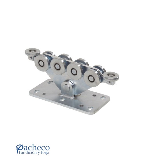 Carro autoportante axil doble para puerta autoportante