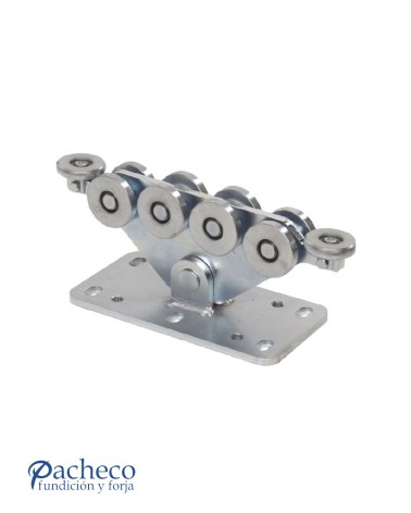 Carro autoportante axil doble para puerta autoportante