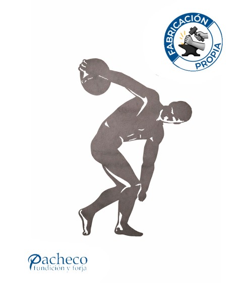 Silueta Discóbolo en Chapa de Hierro para Decoración