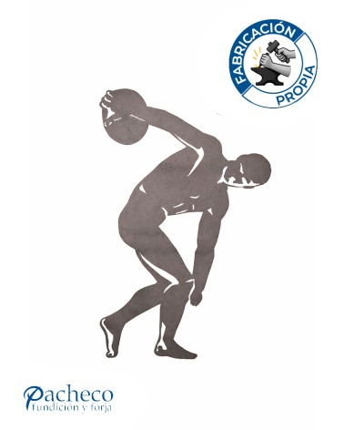 Silueta Discóbolo en Chapa de Hierro para Decoración