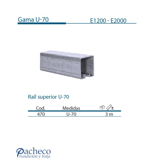 Raíl autoportante U-70