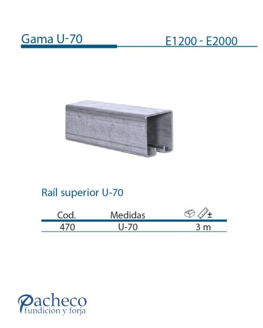 Raíl autoportante U-70