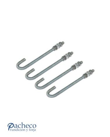 Kit varilla curva fijación U-70 para puerta autoportante