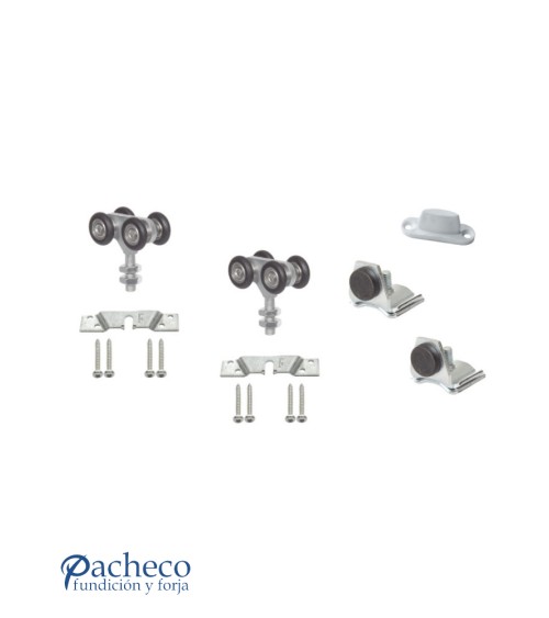 Kit puerta corredera colgada hasta 60kg - NYLON U-30