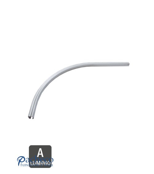 Curva superior de aluminio U-30 simple para puerta corredera colgada