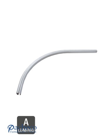 Curva superior de aluminio U-30 simple para puerta corredera colgada