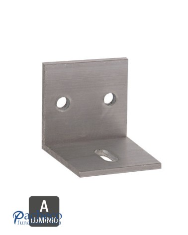 Escuadra para soporte rail de aluminio U-30 simple