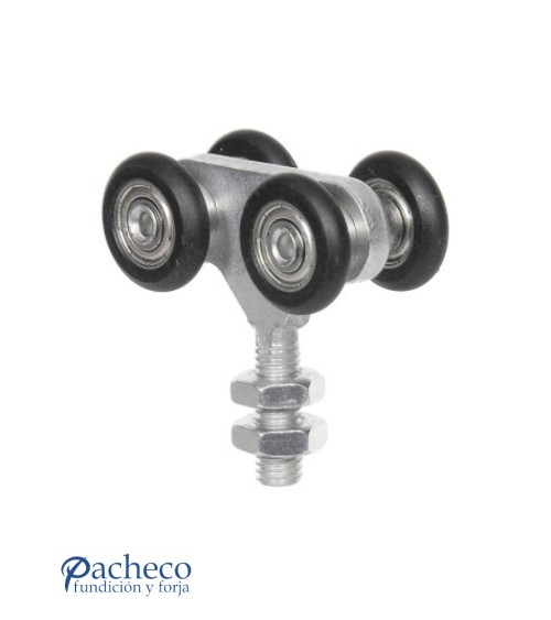 Rollapar doble U-30 de nylon E60 para puerta corredera colgada