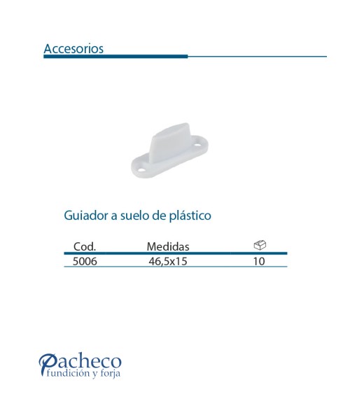 Guiador a suelo de plástico para puerta de granero