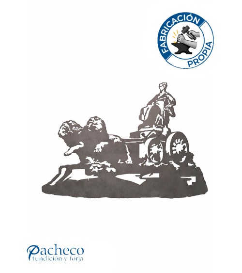 Silueta Cibeles en Chapa de Hierro para Decoración