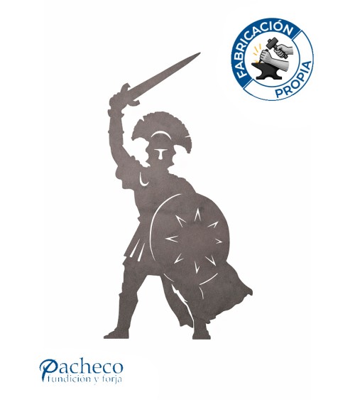 Silueta Guerrero en Chapa de Hierro para Decoración
