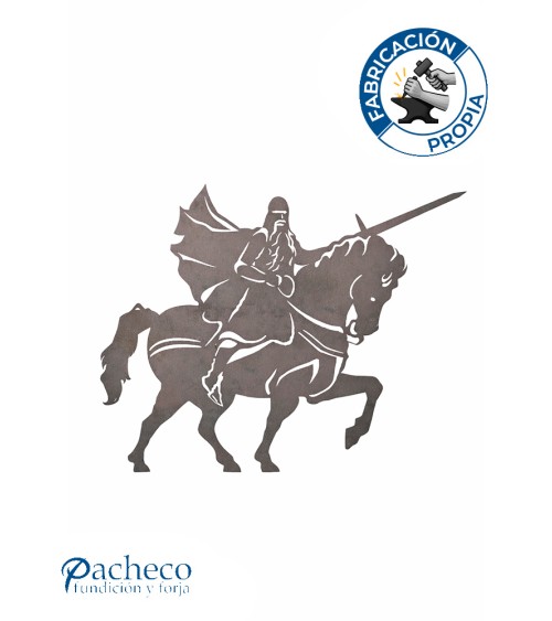 Silueta Cid en Chapa de Hierro para Decoración