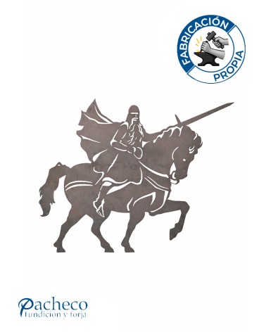 Silueta Cid en Chapa de Hierro para Decoración