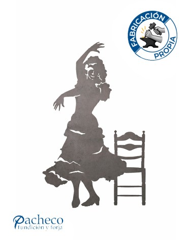 Silueta Bailaora  en Chapa de Hierro para Decoración