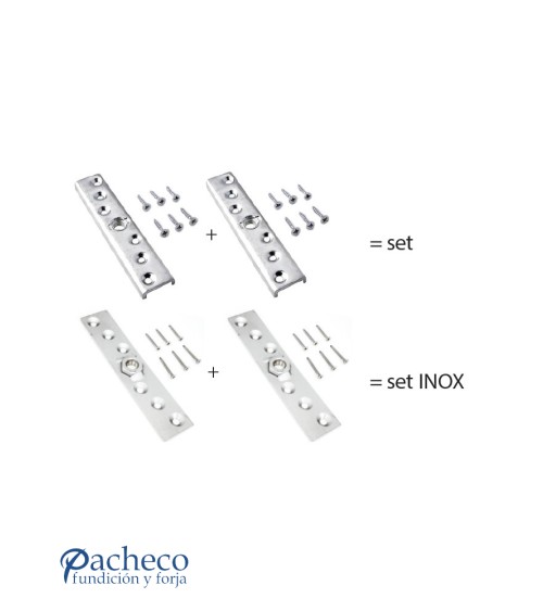 Set adaptador madera para rollapar para puerta corredera colgada