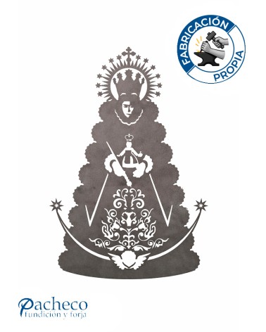 Silueta Virgen  en Chapa de Hierro para Decoración