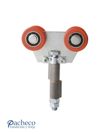 Rollapar doble U-60 soldar central para puerta corredera colgada