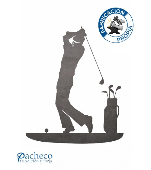 Silueta Golfista  en Chapa de Hierro para Decoración