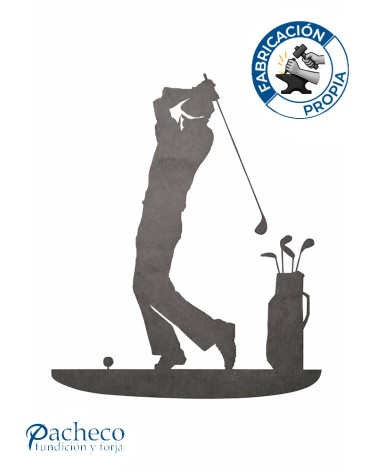 Silueta Golfista  en Chapa de Hierro para Decoración