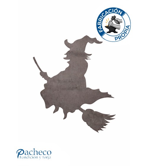 Silueta Bruja  en Chapa de Hierro para Decoración