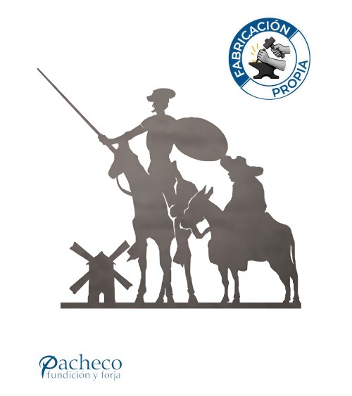 Silueta Quijote  en Chapa de Hierro para Decoración