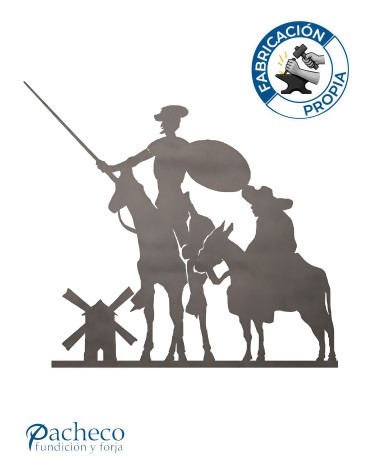 Silueta Quijote  en Chapa de Hierro para Decoración