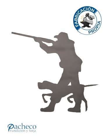 Silueta Cazador  en Chapa de Hierro para Decoración