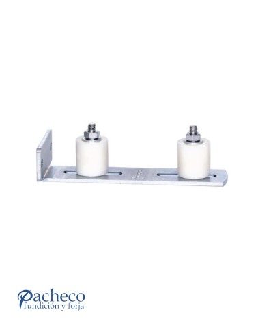 Guía inferior atornillar doble para puerta corredera colgada