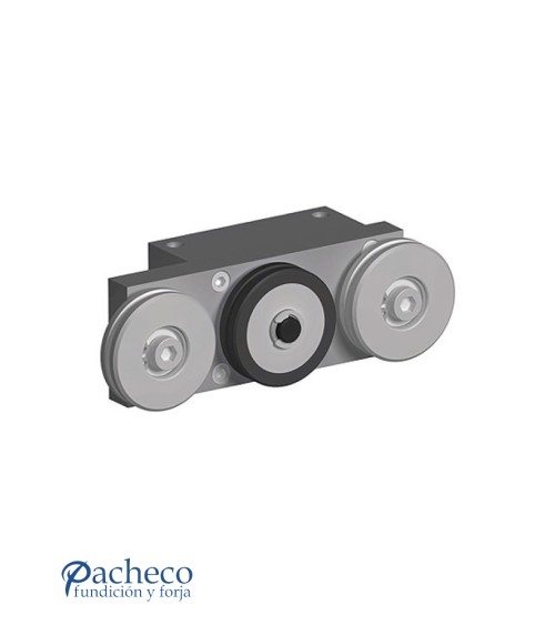 Freno radial ajustable para puerta corredera colgada