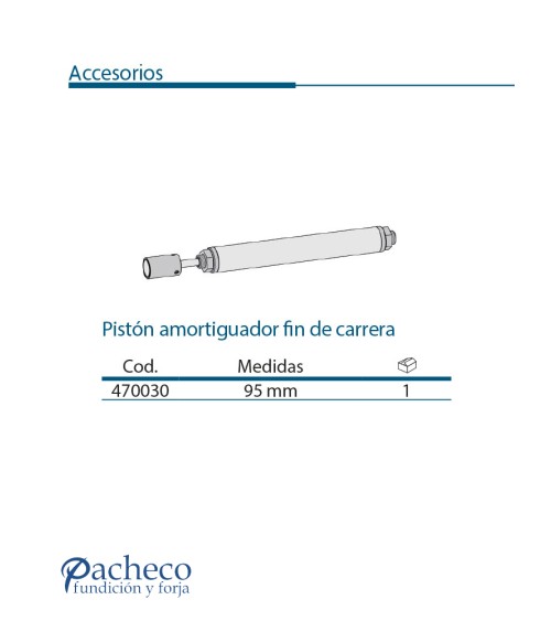 Pistón amortiguador fin de carrera