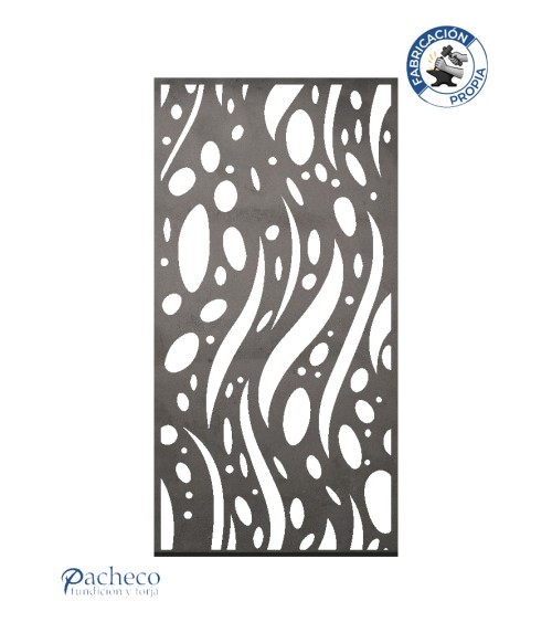 Panel de hierro calado ondas fluidas estilo Art Nouveau para barandillas y fachadas exteriores