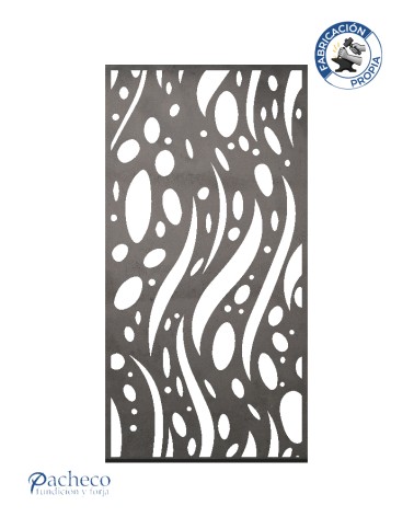 Panel de hierro calado ondas fluidas estilo Art Nouveau para barandillas y fachadas exteriores