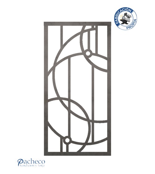 Panel decorativo de hierro curvas superpuestas estilo Modernista para jardines y fachadas